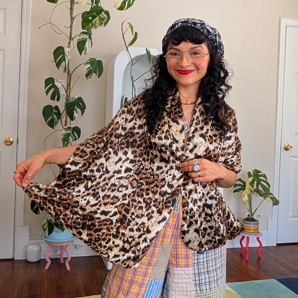 Leopard Print Silly Scarf Top